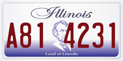 IL license plate A814231