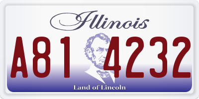 IL license plate A814232