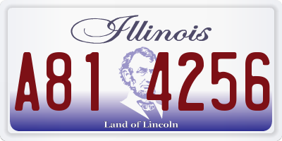 IL license plate A814256