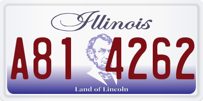IL license plate A814262