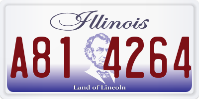 IL license plate A814264