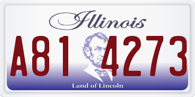 IL license plate A814273