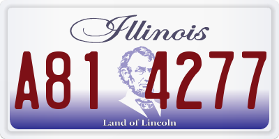 IL license plate A814277