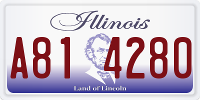 IL license plate A814280