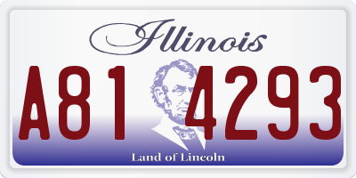 IL license plate A814293