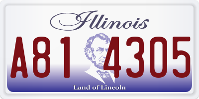 IL license plate A814305