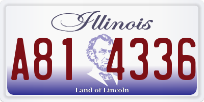 IL license plate A814336