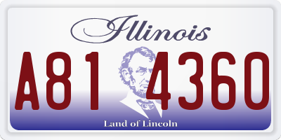 IL license plate A814360