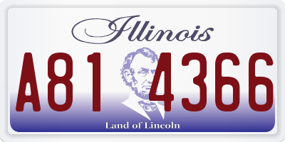 IL license plate A814366