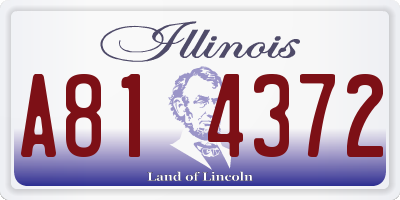 IL license plate A814372