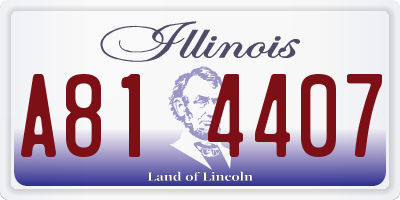 IL license plate A814407