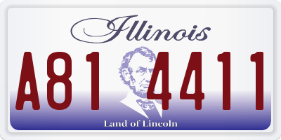 IL license plate A814411