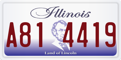 IL license plate A814419