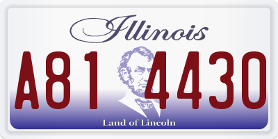 IL license plate A814430
