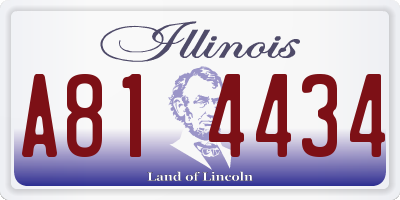 IL license plate A814434