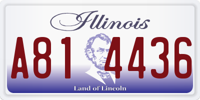 IL license plate A814436