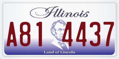 IL license plate A814437