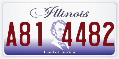 IL license plate A814482