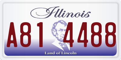 IL license plate A814488