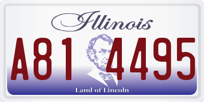 IL license plate A814495