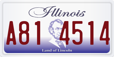 IL license plate A814514