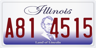 IL license plate A814515