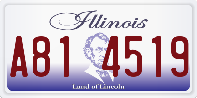 IL license plate A814519