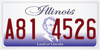IL license plate A814526