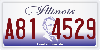 IL license plate A814529