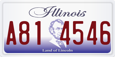 IL license plate A814546