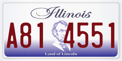 IL license plate A814551