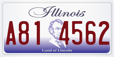 IL license plate A814562