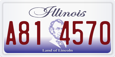 IL license plate A814570