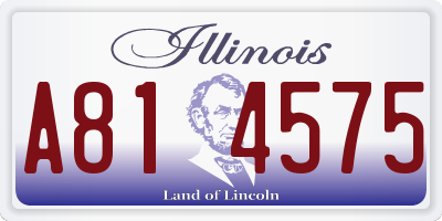 IL license plate A814575