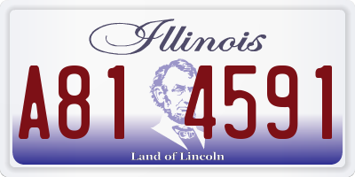 IL license plate A814591