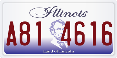 IL license plate A814616