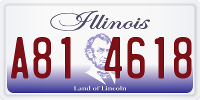 IL license plate A814618