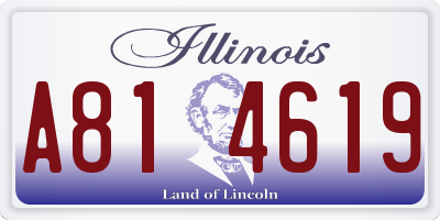 IL license plate A814619