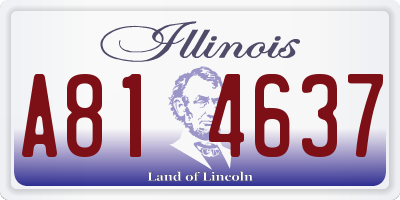 IL license plate A814637