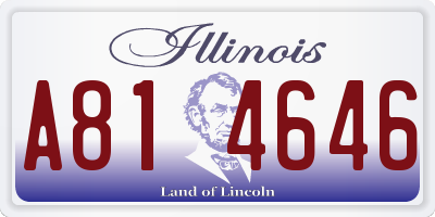 IL license plate A814646