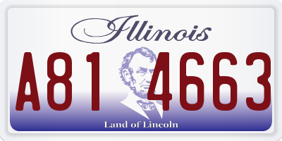 IL license plate A814663