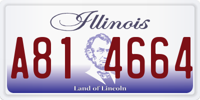 IL license plate A814664