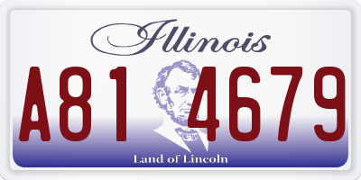 IL license plate A814679