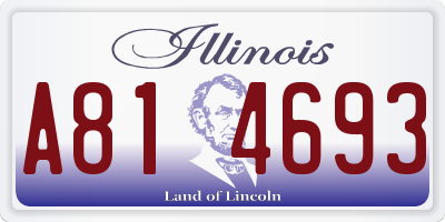 IL license plate A814693