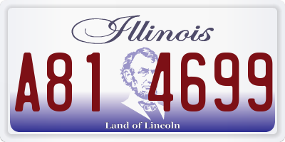 IL license plate A814699