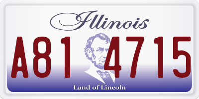 IL license plate A814715