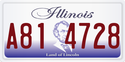 IL license plate A814728