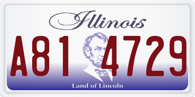 IL license plate A814729