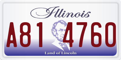 IL license plate A814760