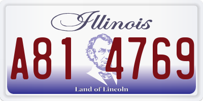 IL license plate A814769